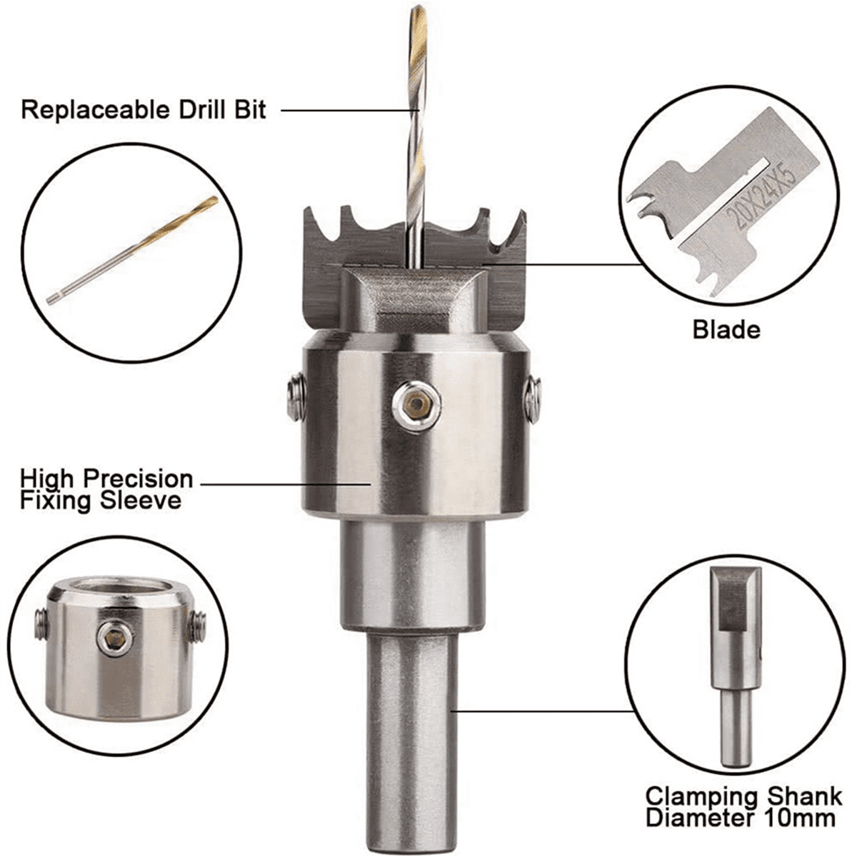 150 PCS Ring Drill Bit Set, 16-21 mm Blades Wood Ring Drill Bit Wooden Ring Maker Steel Wood Bead Drill Bit
