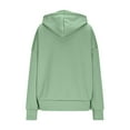 thumbnail image 4 of IROINNID Women's Contrast Button Hooded Pullover Sweatshirt with Drawstring Pocket Casual Long Sleeve Tops for Everyday Comfortable Winter Wear(Green#1,L), 4 of 6