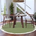 thumbnail image 3 of Round Rugs 8Ft, Sage Green Round Area Rug Washable Indoor Throw Carpet, Farmhouse Solid Color Art Shabby Large Non Slip Circle Rug for Kids Room RV Home Decor Aesthetic, 3 of 8