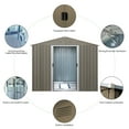 thumbnail image 6 of Mondawe 8'×6' Metal Outdoor Storage Shed - Ventilated Shed for Bikes/Lawnmowers/Grills, 6 of 11