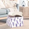 thumbnail image 3 of Yayeee Collapsible Cube Storage Bin with Lid Fabric Closet Decorative Basket with Handles, Lavender Pattern, 3 of 7