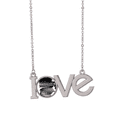 thumbnail image 1 of Brushwork Irregular Line Texture Love Necklace Pendant Charm Jewelry, 1 of 3