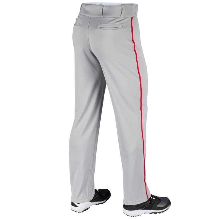 Pantalon de costume large taille basse - À fines rayures gris chiné