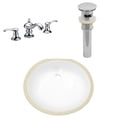 thumbnail image 1 of American Imaginations 16.5-in. W CSA Oval Bathroom Undermount Sink Set In White - Chrome Hardware - Overflow Drain Incl. AI-27089, 1 of 9