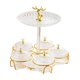 thumbnail image 2 of Bandeja giratoria de 2 niveles para servir cupcakes con 5 cajas, estilo europeo Claro, 2 of 8