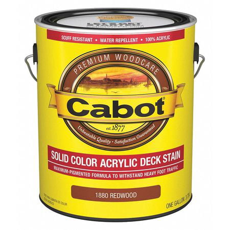 stain acrylic cabot redwood solid color deck menards exterior gal