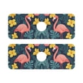 thumbnail image 7 of Yayeee Faucet Mat for Kitchen Sink 14.7" Diatomite Long Splash Guard Pad, Pink Floral Flamingo, 2 Pack, 7 of 7