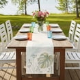 thumbnail image 4 of Table Runners 72 Inches Long Dress Scarves, Summer Palm Leaves Farmhouse Kitchen/Dining Table Runner, Coffee Tablerunners, Green Botanical Tropical Plant 14x72 Inch, 4 of 9