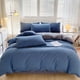 thumbnail image 4 of Xihbxyly Compras En Línea Juego de Cama para Todas Las Estaciones: Sábana, Edredon, Funda de Almohada y Fundas de Almohada de Color Liso Lavables de 4 Piezas., 4 of 7