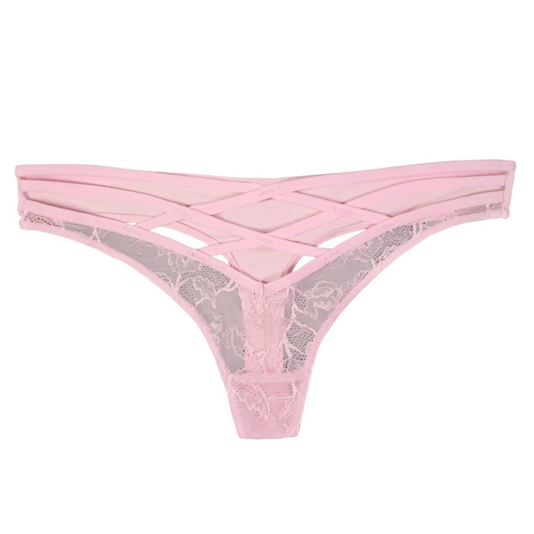 Gubotare Boxer Briefs For Women Womens Thong Panties Comfortable Low Waist  Panties,Pink X-S 