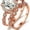 Rose Gold, variant on Amara Bridal Set Engagement Ring Wedding Band Rose Gold Plated Cubic Zirconia Ginger Lyne Collection