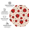 thumbnail image 3 of Yiaed Red Ladybug Print Leather Coasters for Drinks - Cup Coasters Coffee Table Kitchen Table Bar, Home & Office Gifts Handmade Drink Coasters-Octagon, 3 of 6