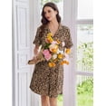 thumbnail image 3 of Ekouaer Nightgowns for Women Button Down Sleep Shirts Short Sleeve Nightshirt Classic Pajama Dress Soft Sleepwear, 3 of 5