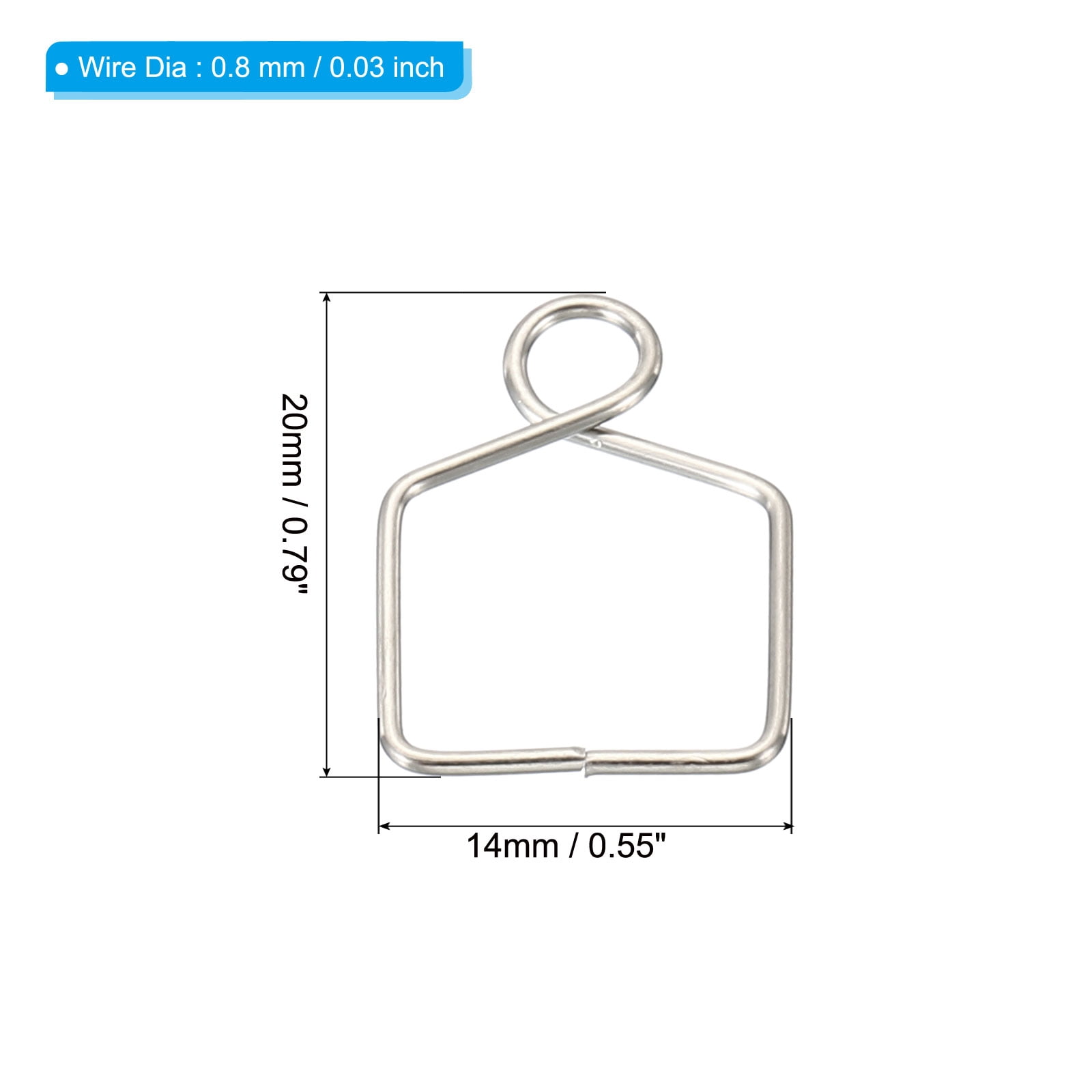Unique Bargains Chandelier Connector Clip for Crystals and Prism Parts Silver 20mmx14mm