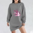 thumbnail image 2 of Pisexur Robe de Noël pour Femmes Mode Imprimé Arbre de Noël Col Rond Robe Chandail en Molleton Décontractée Manches Longues Robe de Fête d'Automne Mini Robe, 2 of 4