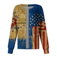 thumbnail image 4 of Scrubs Jackets for Women Usa Flag Graphic Print Medical Nurse Uniforms Casual Long Sleeve Crew Neck Scrub Top Trendy Independence Day Tops, 4 of 5
