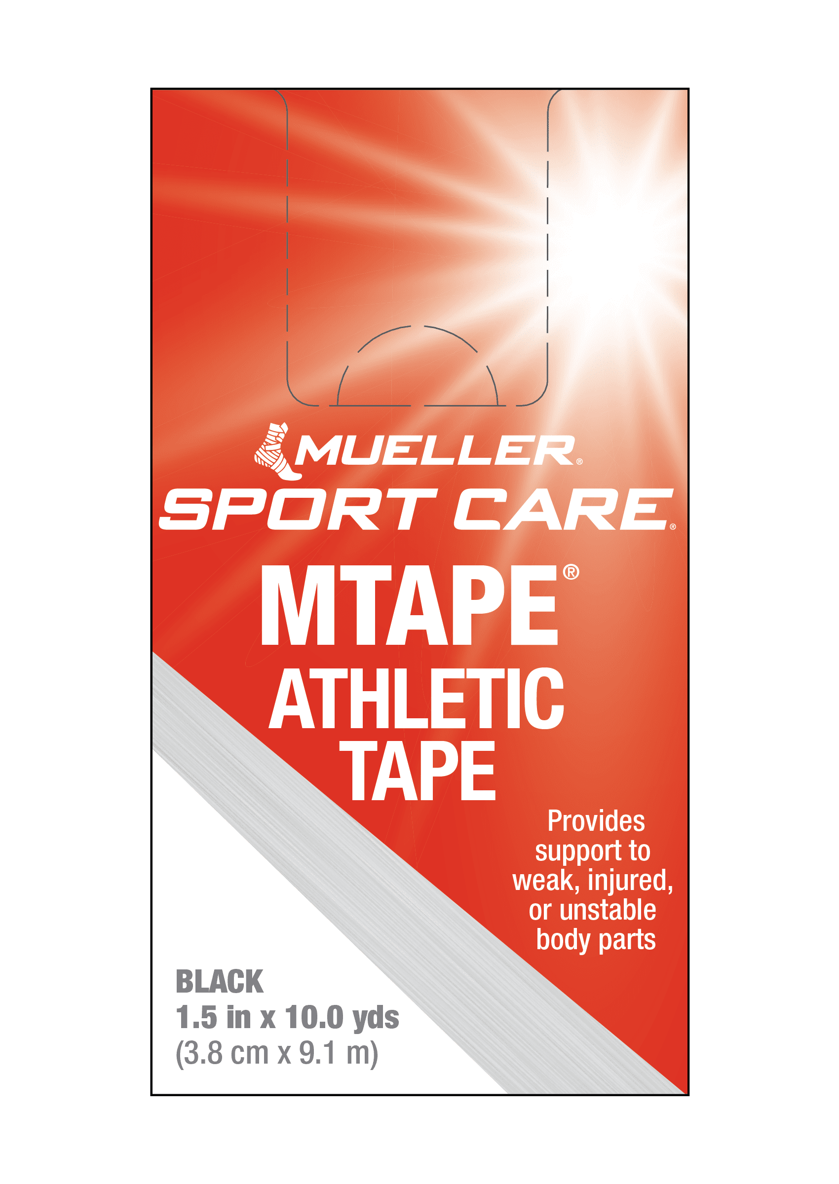Mueller MTape Single Black 10yd RFID - Walmart.com