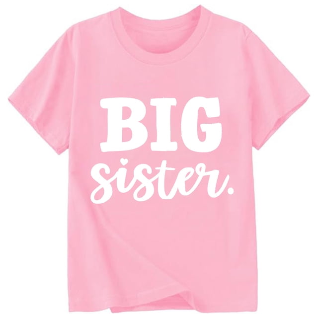 Rhuody Hauts de Printemps pour Filles T-Shirt à Col Rond Manches Courtes Hauts Blouse à Imprimés Graphiques Tenue Simple Rose 4-5 Ans