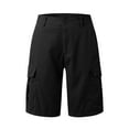thumbnail image 5 of adviicd Bermuda Cargo Shorts Women, Elastic High Waist 6 Pockets Shorts 7 Inch Inseam Summer Jorts for Women Casual (Black, 4XL), 5 of 6
