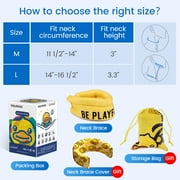 Velpeau Neck Brace for Pain Relief and Support for Women & Men, B.Duck Soft Foam Cervical Collar for Sleeping, After Whiplash or Injury (Yellow, Large)