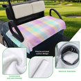 thumbnail image 5 of Golf Cart Seat Covers for 2 Seater,Pink Blue Microfiber Cart Seat Towel Blanket,Buffalo Plaid Checker Modern Gingham Lattice Absorbent Breathable NonSlip Bench Seats Protector for Golf Course 51"x31", 5 of 9