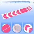 thumbnail image 3 of Unique Bargains Front Fender Arrow Sticker Decoration Motorcycle Warning Reflective Tape Waterproof Pet Reflective Material Material Pink 1 Pcs 34 cm x 5.5 cm, 3 of 5