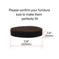 thumbnail image 2 of Uxcell 7/8" Self-stick Round Non-slip Felt Pads Floors Protect Brown 100 Pack, 2 of 7
