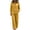 Yellow-1, variant on Aofany Outfits Sets for Women Long Sleeve Shirts & Wide Leg Pants Loose Fit Casual 2 Piece Sets