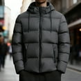 thumbnail image 2 of Aoochasliy Men's Winter Jackets Windproof Full Zip Up Quilted Puffer Jacket Lightweight Long Sleeve Winter Coats with Hood, 2 of 8