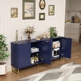 thumbnail image 3 of Boyel Living 4 Door Sideboard Cabinet, Accent Cabinet Buffet Cabinet with Storage & 2 Adjustable Shelf for Living Room (Blue), 3 of 6