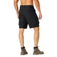 thumbnail image 3 of Domzle Men's Golf Shorts Stretch Dress Quick Dry Casual Flat Front Elastic Waist Shorts for Men with Pockets Black 2XL, 3 of 3