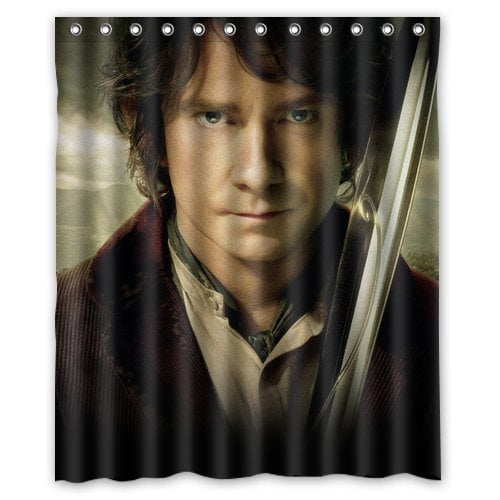 TOUXIHAA Pop The Hobbit Bilbo Baggins Pattern Shower Curtain Bathroom Curtain Set with Hooks Size 60x72 inch