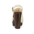 thumbnail image 2 of BLISSFUL STEP Women's Shoes Chunky Heel Buckle Slingback Chunky Platform Sandals Beige 10, 2 of 8