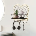 thumbnail image 5 of LiUMX Heart Shaped Floating Shelves | Industrial Modern Metal Wall Shelf for Bedroom & Living Room Decor | Black or Gold Storage Shelf for Books & Display, 5 of 5