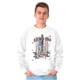 thumbnail image 4 of Rocking Dad Guitar American Flag Men's Crewneck Sweatshirt Brisco Brands L, 4 of 6