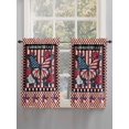 thumbnail image 5 of Independence Day 2 Panel Kitchen Curtains for Windows, Red Blue U.S Flag Butterfly Flowers Striped Bathroom Privacy Curtain, Home Décor Window Treatment for Bedroom/Living Room 55"x45", 5 of 6