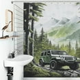 thumbnail image 4 of The Mountain Is Calling Shower Curtain Modern Home Bathroom Bathtub Decor Waterproof Fabric with 12PCS Hooks, 4 of 8