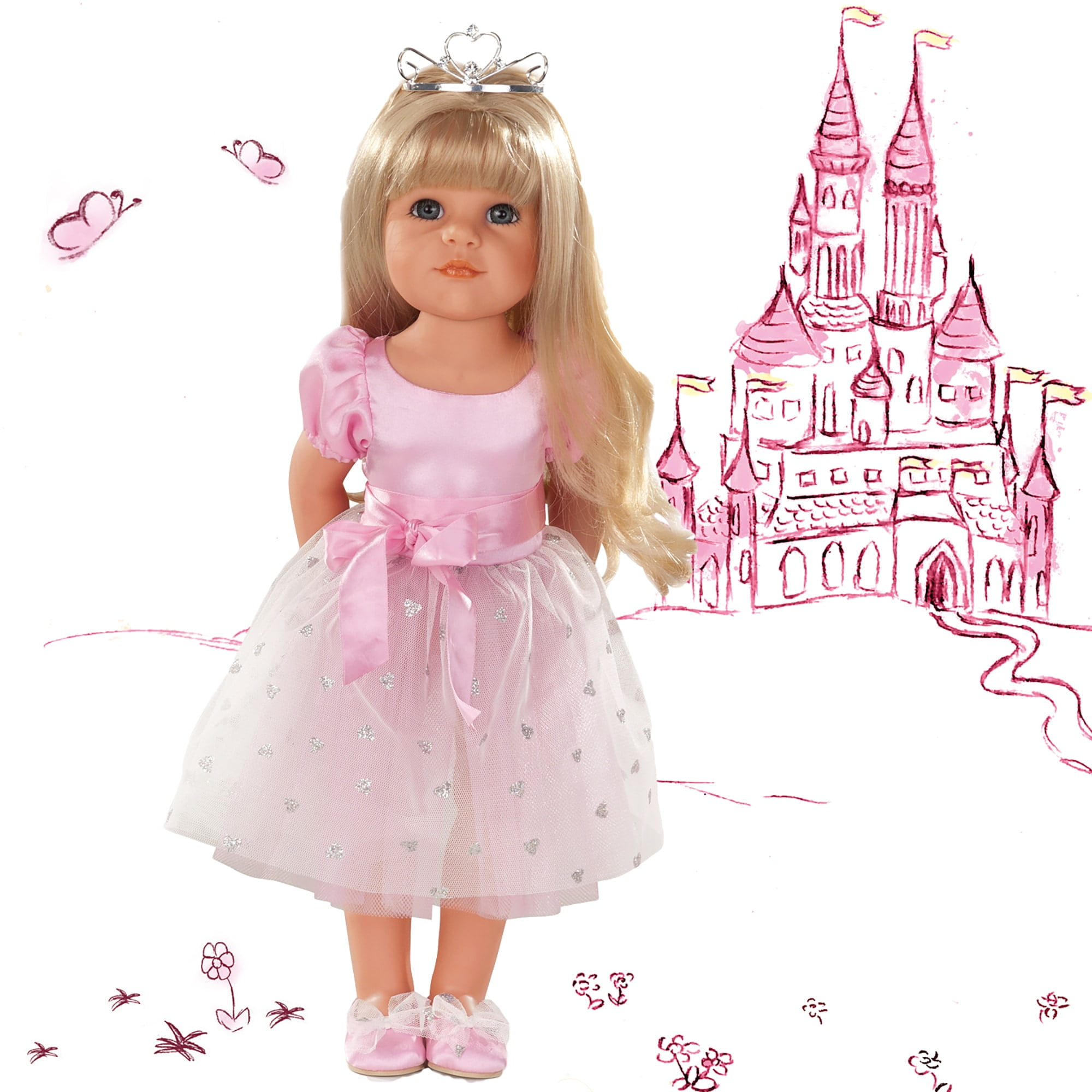 Gotz Hannah Princess 19.5" Blonde Poseable Doll with Blue Eyes and Additional Outfit