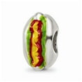 thumbnail image 1 of Fancy Bead White Sterling Silver Themed 11.82 mm 7.27 Reflections Enameled Hot Dog Bead, 1 of 4
