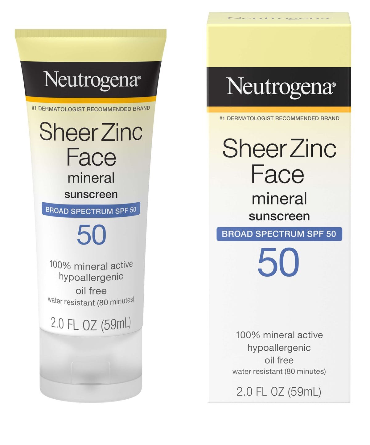 Neutrogena Sheer Zinc Dry-Touch Face Sunscreen With SPF 50, 2 Fl. Oz, 6-Pack - image 4 of 7