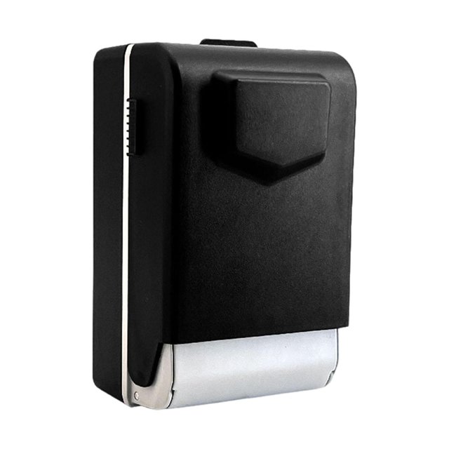 Caja de seguridad con llave y contraseña de gran capacidad para apartamentos, casas y cuidadores de mascotas. Gris