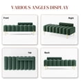 thumbnail image 2 of Rophefx Ottoman Bench for Living Room,Foot Rest with Gold Metal Legs,52.2" Entryway Bench,Velvet End of Bed Bench,Green, 2 of 8