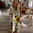 thumbnail image 1 of Qiopertar Robe d'Été Imprimée Décontractée Sans Manches Col en V pour Femmes en Solde Livraison Gratuite à Moins de 5$ jusqu'à 90 % de Réduction, 1 of 5