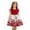 Red, variant on Size 10 Girls Dresses , Easter Dress Girls,Girls Summer Sleeveless Ruffle Dress Elegant Party Gown With Pleated Detail And Print Design For Tween