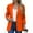 Orange, variant on Womens Padded Shoulder Blazer, Fall Button Open Front Business Casual Long Sleeve Lapel Office Suit Jacket Orange XL