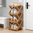 thumbnail image 5 of MKHSQHDG Today's Deals Tier Foldable Shoe Rack Organizer Shelf Space Saving Storage for Entryway Closet Bedroom Corner, 5 of 5