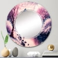 thumbnail image 2 of DESIGN ART Designart 'Winter Beauty Landscape In Pink Magenta And Blue III' Printed Landscape Forest Wall Mirror 20in.x30in., 2 of 5