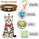 thumbnail image 3 of 12 colgantes de corazón para collar de gato y perro, con forma de lágrima, con diamantes de imitación, con clip., 3 of 7