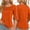 Orange, variant on Women's 3/4 Bell Sleeve Tops Summer Dressy Casual Square Neck Blouse Tunic Shirt