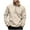 Beige, variant on Chiccall Mens Quarter Zip Sweatshirts Oversized Fleece Mock Neck Long Sleeve Casual Comfy Pullover Sweatshirt with Pocket